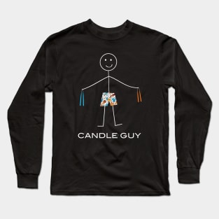 Funny Mens Candle Guy Long Sleeve T-Shirt